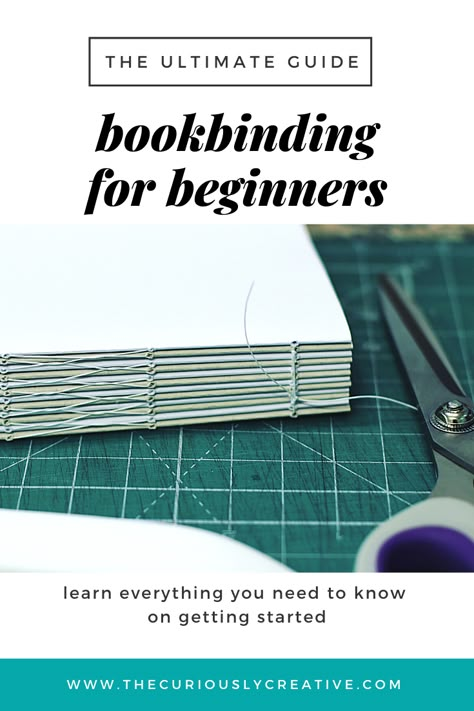 Thinking about starting bookbinding as a new hobby? In our guide, find out all you need to get started with bookbinding for beginners! How To Bind Your Own Book, How To Bind A Book Diy Video Tutorials, Binding Journals Diy, Bookbinding Tools Diy, Basic Book Binding, Hand Binding Book, Diy Book Binding Methods, How To Bind Books Diy, Book Binding Diy Tutorials