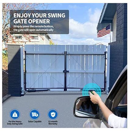 Swing Gate Opener Heavy Duty Automatic Gate Motor for Double Swing Gates Up to 18ft per Arm Electric Driveway Gates, Automatic Gates Driveways, Automatic Gate Opener, Gate Motors, Double Gate, Electric Gate Opener, Automatic Gate, Yard Project, Main Gate