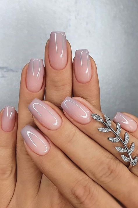 Classy Birthday Nails And Nail Ideas For An Elegant Lady Neutral Ombre Nails, Trendy Ombre Nails, Mermaid Nail Art, Ombre Gel Nails, Simple Spring Nails, Spring Nail Trends, Ombre Nail Designs, Mermaid Nails, Wedding Nails Design