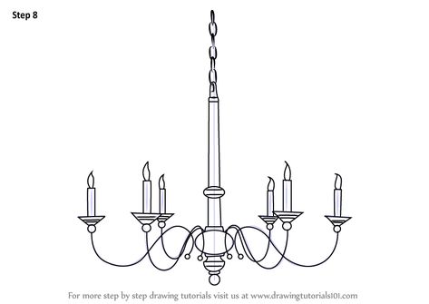 Learn How to Draw a Chandelier (Furniture) Step by Step : Drawing Tutorials Chandelier Drawing, How To Make A Chandelier, Shoe Store Design, Simple Chandelier, Furniture Design Sketches, Cute Sketches, Point Perspective, Creative Challenge, Drawing Easy