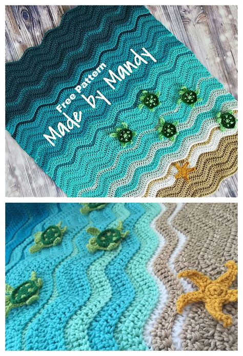 Baby Sea Turtle Blanket Free Crochet Patterns Baby Sea Turtle Crochet Blanket, Baby Boy Blankets Crochet Free Pattern, Ocean Blanket Crochet Pattern, Baby Sea Turtle Blanket Crochet Pattern Free, Sea Life Crochet Blanket, Turtle Blanket Crochet Free Pattern, Ocean Waves Crochet Pattern, Crochet Blanket Beach, Ocean Animal Crochet Patterns