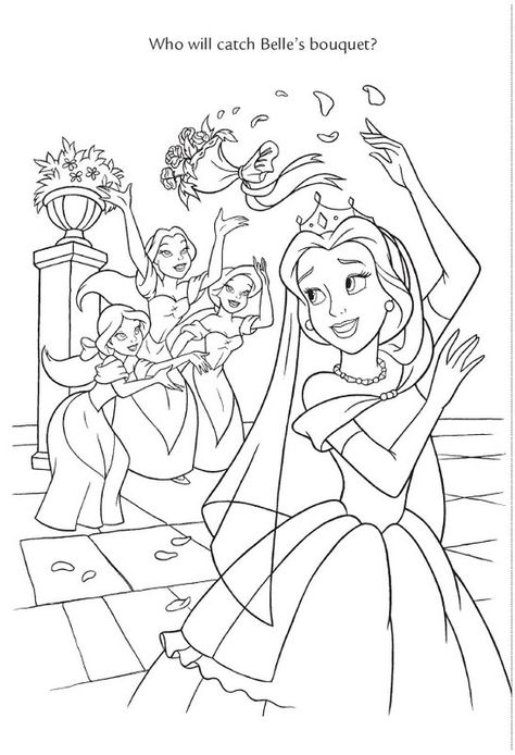 Wedding Wishes 14 | From BarnesAndNoble.com Posted to: Epic … | Flickr Disney Colouring Pages, Belle Coloring Pages, Cinderella Coloring Pages, Wedding Coloring Pages, Disney Princess Colors, Disney Princess Coloring Pages, Princess Coloring Pages, Disney Colors, Princess Coloring