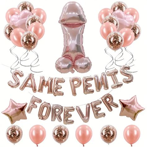 Same Forever Bachelorette Party Balloon Set Rose - Temu Ballon Diy, Bachelorette Party Balloon, Hen Party Balloons, Bachelor Party Decorations, Hen Party Accessories, Bachelorette Party Supplies, Diy Party Supplies, Rose Gold Confetti, Bachelorette Decorations