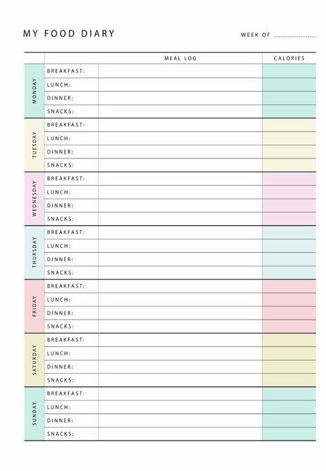 Goodnote Page Template, Food Timetable, Daily Planner Aesthetic, Food Planner Template, Goodnote Planner, Aesthetic Daily Planner, Food Diary Template, Food Planner, Study Planner Printable