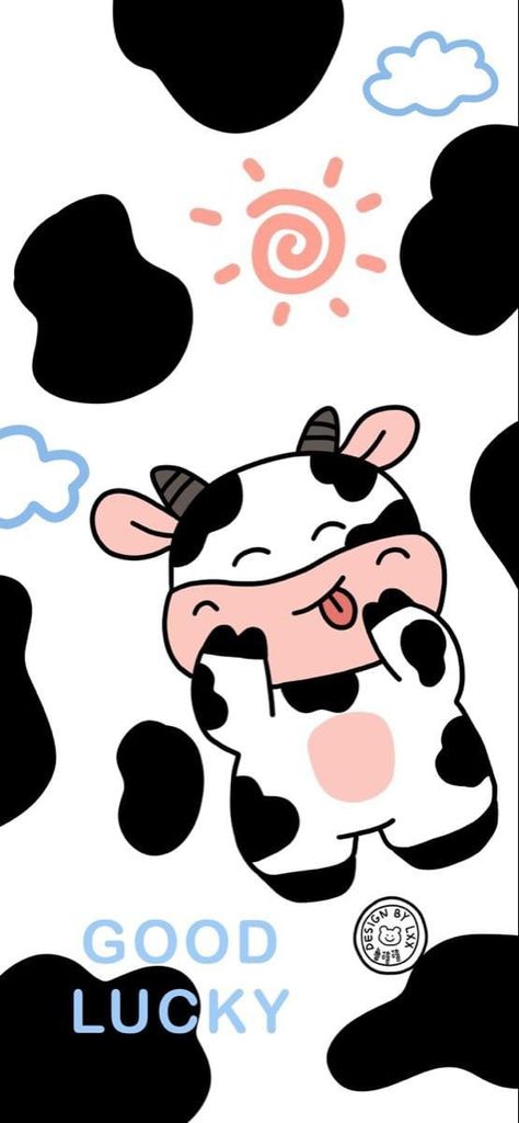 Disney Silhouette Art, Cow Wallpaper, Cow Print Wallpaper, Cow Pictures, Iphone Wallpaper Kawaii, Cute Kawaii Animals, Wallpaper Doodle, Wallpaper Cute, Super Cute Animals