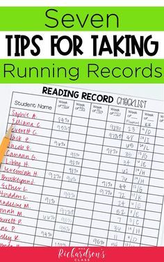 Are you using running records to assess students during guided reading? Or are you ready to start? This blog post has 7 awesome tips for taking running records during guided reading groups. The tips cover things like organization, forms, apps, cheat sheets, and more! These will work great from kindergarten and first grade through upper elementary. #GuidedReading #BalancedLiteracy Running Record Cheat Sheet, Running Records, Guided Reading Binder, Guided Reading Organization, Reading Record, Guided Reading Kindergarten, Reading Assessment, Reading Notes, Math Anchor Charts