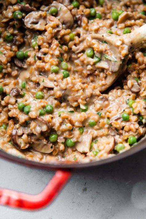 Mushroom Farro, Recipe Risotto, Farro Risotto, Farro Recipes, Risotto Recipe, Risotto Recipes, Cooking Method, Healthy Eating Tips, Mushroom Recipes