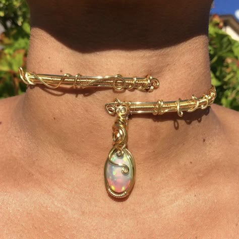 High Vibrational Energy, Opal Choker, Wire Jewelry Patterns, Dope Jewelry Accessories, Neck Pieces Jewelry, High Vibrational, Vibrational Energy, My Signature, Good Karma