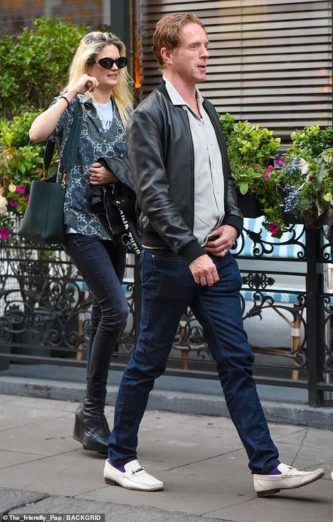 Damian Lewis appears in high spirits as he steps out for a dinner date with girlfriend Alison Mosshart - weeks after returning from St Tropez break | Daily Mail Online Date With Girlfriend, Alison Mosshart, Damian Lewis, With Girlfriend, High Spirits, Date Dinner, Dinner Date, St Tropez, Stepping Out