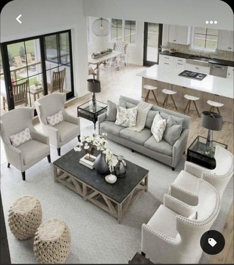 Open Concept Kitchen Living Room Layout, Open Space Living Room, Open Living Room Design, Open Concept Kitchen Living Room, Open Kitchen And Living Room, Open Plan Kitchen Living Room, Living Room Furniture Layout, Open Concept Living Room, Open Plan Living Room