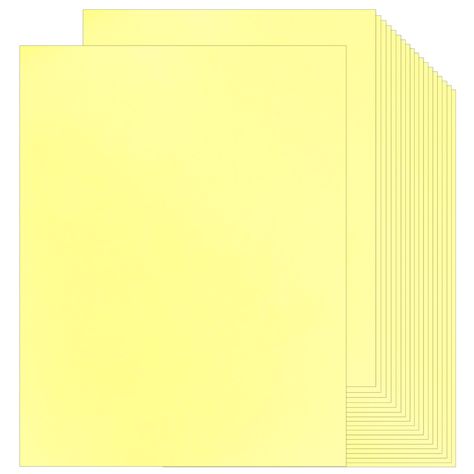 PRICES MAY VARY. 【High Quality】Yellow cardstock paper, 8.5''x11'', 250gsm, 20 sheets paper. Our card stocks are made of nature paper which are smooth, sturdy, and can print double sided. You can unleash your imagination to the fullest on this white blank paper. 【Cut Freely】This yellow paper cardstock is easy to tear cut, draw. Neat edgesand no burrs, and no white core will show when cutting. So you can unleash your creativity by cutting size or shape, gluing to your scrapbook paper and create on Yellow Sheets, Nature Paper, Invitations Card, How To Make Labels, Card Scrapbook, White Blank, White Core, Yellow Paper, Blank Paper