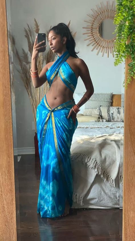 Tie Dye Saree, Saree Drape, Saree Wearing, Draping Fashion, Desi Fashion Casual, Diy Vetement, Indian Fashion Saree, Beachwear Fashion, Easy Trendy Outfits