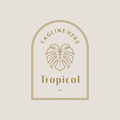 Monstera Logo Design, Tropical Logo Design Ideas, 2024 Aesthetic Logo, Palm Leaf Logo, Tropical Logo Design, Esthetics Logo, Tropic Logo, Ui Design Tutorial, Ap Logo