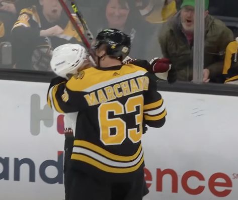 We've seen Brad Marchand do a lot of questionable, dirty and outright disgusting things over the years. Clayton Keller, Brad Marchand, Hockey Memes, Nhl Hockey, Hockey Players, Ice Hockey, Nhl, Over The Years, Hockey