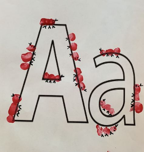 Ant Art For Toddlers, A Is For Ant Craft, Ant Preschool Craft, Letter A Projects For Toddlers, Ant Art Preschool, Letter A Arts And Crafts For Preschool, Preschool Letter N Activities, Letter A Preschool Crafts, Ant Crafts For Toddlers