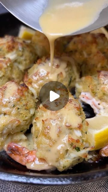 Shrimp Sauce Recipes, Crab And Shrimp Recipe, Jumbo Shrimp Recipes, Stuffed Shrimp, Shrimp Appetizer, Seafood Dish Recipes, Lobster Recipes Tail, Crab Dishes, Crab Stuffed