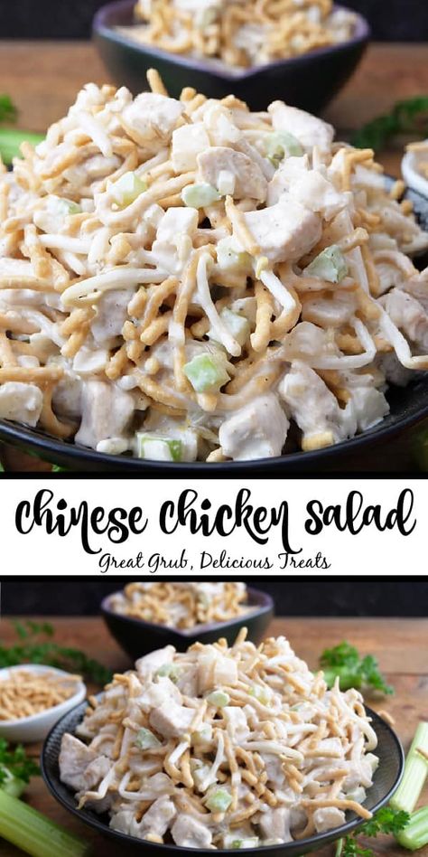 Canned Chicken Chow Mein, Chicken Salad With Red Onion, Chinese Chicken Noodle Salad, Cabbage Chicken Salad Recipes, Best Chinese Chicken Salad, Chinese Chicken Salad Dressing Recipe, Work Salads, Chinese Ramen, Chinese Chicken Salad Dressing