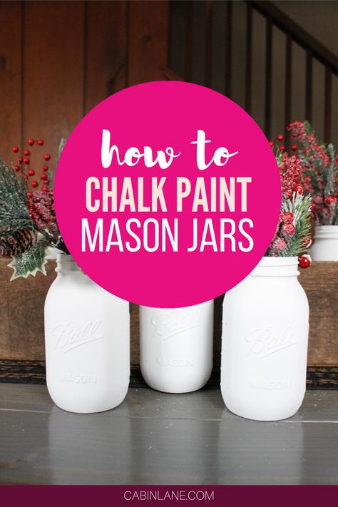 How To Chalk Paint Mason Jars, Spray Painted Mason Jars Centerpieces, How To Paint Mason Jars With Chalk Paint, Painting Mason Jars With Chalk Paint, Chalk Paint Mason Jar Diy, How To Paint Mason Jars With Acrylic, Chalk Painted Mason Jars, Painting Mason Jars With Acrylic Paint, Painting Ball Jars