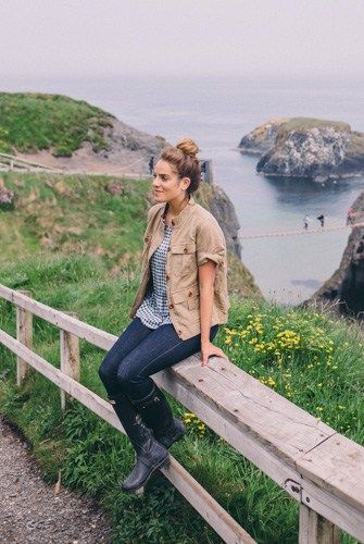 Ireland Summer Outfits, Summer In Ireland, Climbing Outfit Woman, Climbing Outfits, J Crew Jacket, Rock Climbing Gear, Hiking Outfit Women, Top And Jeans, Julia Berolzheimer