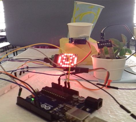 Arduino based automatic plant watering and happiness monitoring system for your garden. Now make your own DIY automatic irrigation system for your plants Coding Resources, Plant Watering System, Automatic Irrigation System, Automatic Watering System, Plant Watering, Watering System, Irrigation System, Cool Inventions, Water Plants