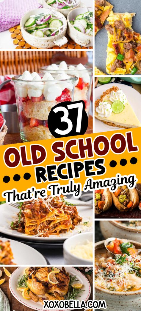 Old school recipe ideas to try Nostalgic Dinner Recipes, Old School Meals, Home Made Recipes Easy, Old School Dinners, Culinary School Recipes, School Dinner Recipes Old Uk, 100 Year Old Recipes, 90s Dinner Recipes, Old School Dinner Recipes