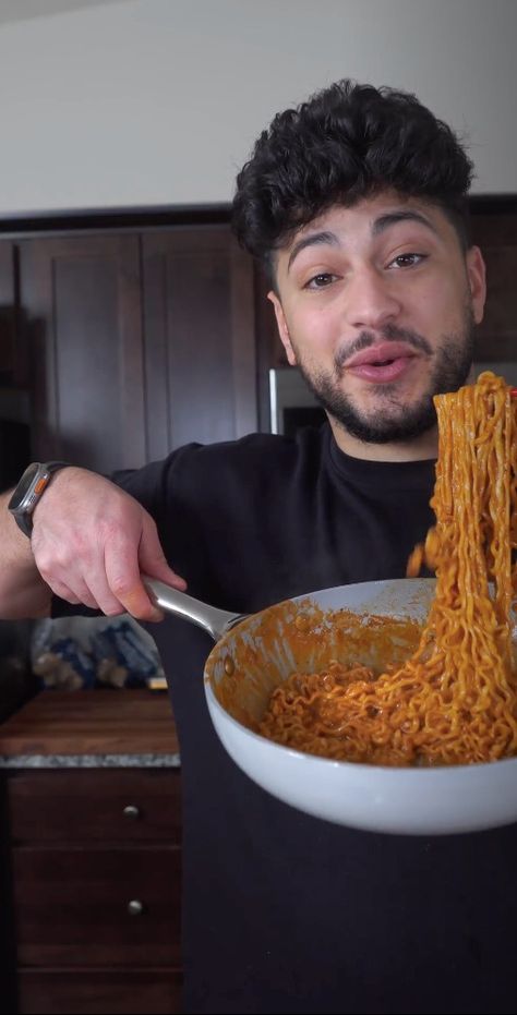 CREAMY SPICY RAMEN NOODLES — The Golden Balance Creamy Spicy Ramen, Samyang Spicy Noodles, The Golden Balance, Spicy Ramen Noodles, Spicy Ramen, Instant Ramen, Creamed Honey, Spicy Sauce, Ramen Noodles