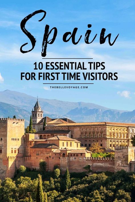 Spain Travel Tips for First Time Visitors | Travel Guide to Spain | What to do in Spain | Things to see in Spain | Spain Travel Destinations | Planning a trip to Spain #spain #travel #tips #europe via @thebellevoyage Travel Tips Europe, Trip To Spain, Spain Itinerary, Places In Spain, Spain Travel Guide, Backpacking Europe, Voyage Europe, Destination Voyage, Benidorm