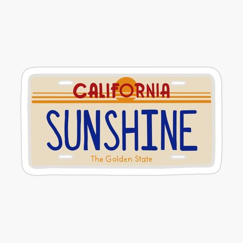 Get my art printed on awesome products. Support me at Redbubble #RBandME: https://www.redbubble.com/i/sticker/California-state-license-plate-by-AnnaNoor/72627726.EJUG5?asc=u California Stickers, Parking Lot Painting, License Plate Sticker, Nice Stickers, Kindle Insert, California License Plate, California License, Ventura California, California Vibe