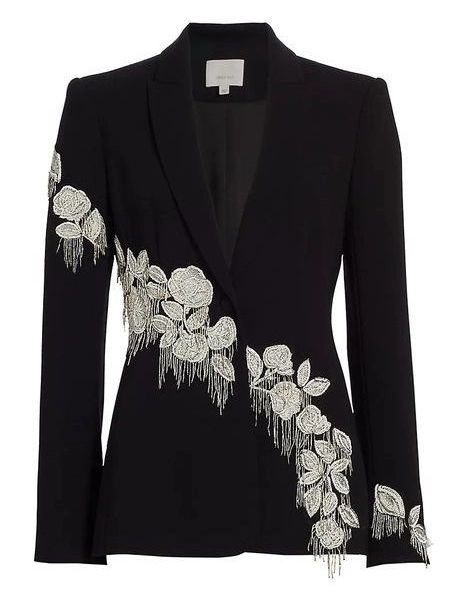 Blazer With Embroidery, Abaya Designs Latest, Embroidered Blazer, Woman Suit Fashion, Trendy Fashion Tops, Boutique Dress Designs, Blazer Designs, Eyes Design, Modest Fashion Outfits