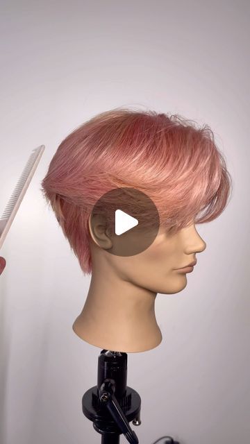 Gilad | Hair Video Education on Instagram: "Middle Part Haircut (Kpop Hairstyle) Inspired by Taehyun of @txt_bighit @kenraprofessional Volume Mousse + Textur Taffy @arcscissors Paragon ll #haircut #hairtutorial #shorthaircut #undercut #hairvideo #haircuttutorial #haircutting #howtobeauty #hairvideos #howtocuthair #asianhair #koreanhairstyle #twoblockhaircut" Pixie With Middle Part, Middle Part Two Block, Middle Part Pixie Haircut, Pixie Haircut Tutorial, Middle Part Haircut, Volume Mousse, Two Block Haircut, Kpop Hair, Middle Part