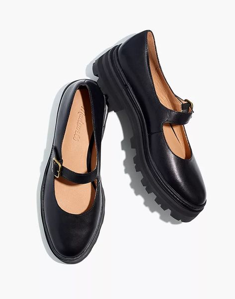 Leather Industry, Platform Mary Janes, Madewell Shoes, Black Leather Loafers, Mary Jane Heels, Leather Mary Janes, Mode Inspo, Chunky Platform, Leather Ballet Flats