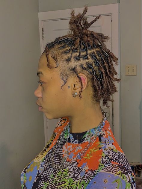 Half Up Half Down Starter Loc Styles, Short Starter Locs Hairstyles, Coil Locs, Short Starter Locs, Locs Starter, Loc Growth, Loc Care, Locs Journey, Dread Lock