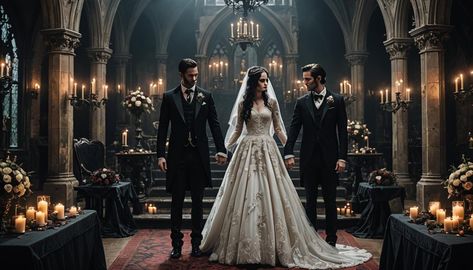 💀🏰 Witness the Gothic Wedding of the Century at the Bride's Mysterious Mansion 🌹🖤✨ Gothic Wedding