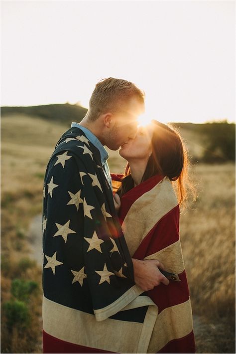 Military Engagement Photos, Patriotic Wedding, Love Shoot, 4th Of July Photos, Military Photography, Military Couples, Hallowen Ideas, Country Couples, Military Wedding