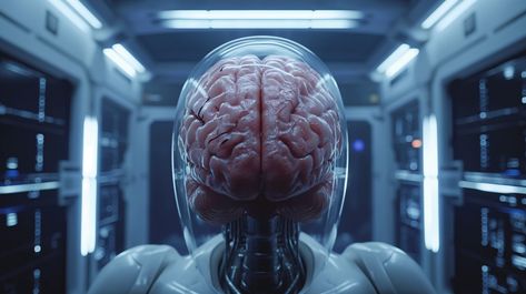 The Fusion of Human Brain and Robotic Technology: A Vision of Advanced Artificial Intelligence Scifi Technology, Artificial Brain, Powerful Images, Human Brain, Image Generator, Photo Design, Fantasy Landscape, High Quality Images, Fantasy Art