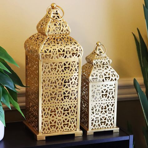 Middle Eastern Decor, Moroccan Tent, Moroccan Candles, Yellow Lantern, Moroccan Lantern, Indoor Home Decor, Hampton House, Large Lanterns, Small Lanterns