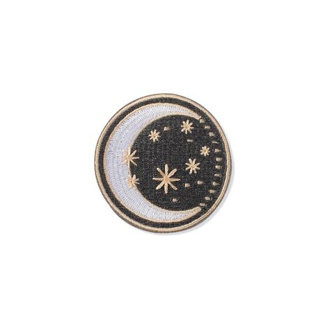 Embroidered Moon, Backpack Accessories, Hand Stitch, Sewing Embellishments, Sewing Embroidery Designs, Hand Embroidery Art, Moon And Stars, Moon Stars, Fabric Patch