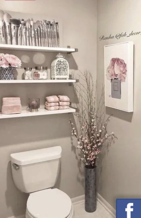 Girly Bathroom, Glam Bathroom, Girl Apartment Decor, Pink Bathroom Decor, Bathroom Decor Themes, Girl Bathrooms, Restroom Decor, Future Apartment Decor, Bathroom Storage Shelves