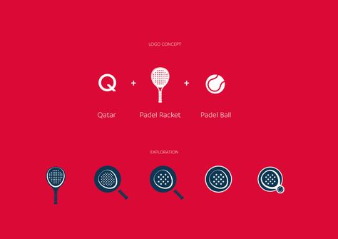 Qatar World Padel Championship, Logo & Visual Identity on Behance Sports Brand Identity, Start Logo, Badminton Logo, Championship Logo, Logo Visual Identity, Tennis Logo, Pickle Ball, Letter Form, Grafic Design