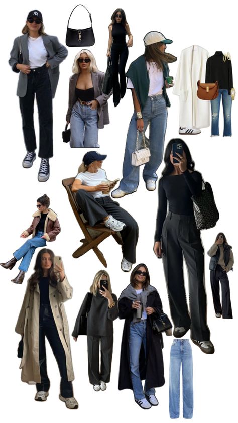 Denver Colorado Spring Outfit Inspo Japan Outfits, Ny Outfits, Collage Outfits, Colorado Outfits, Nyc Outfits, Europe Outfits, Black Jean, Work Fits, Fall Fits