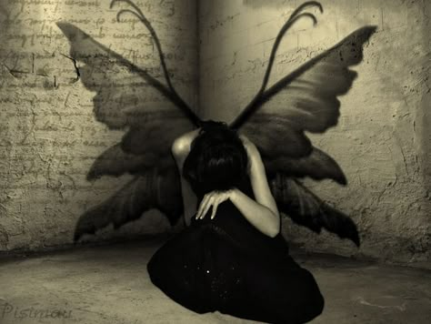 Goth Fairy, Mazzy Star, Dark Fairy, Beautiful Dark Art, Aesthetic Pics, Ethereal Art, Fairy Grunge, A Butterfly, Black Aesthetic