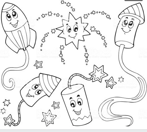 Diwali For Kids, Diwali Drawing, Fireworks Art, New Year Coloring Pages, Kids Colouring, Free Kids Coloring Pages, New Year Illustration, New Year's Crafts, Coloring Pages To Print