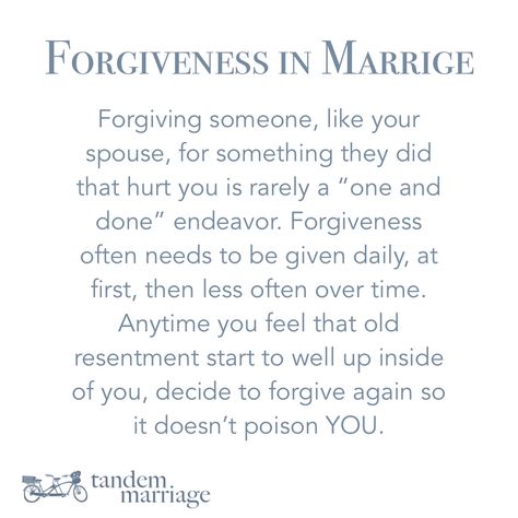 Forgiving Someone Who Hurt You, How To Forgive Someone Who Hurt You, Resentment In Marriage, Forgiveness In Marriage, Forgiving Someone, Marriage Encouragement, Spouse Quotes, Better Marriage, Marriage Inspiration