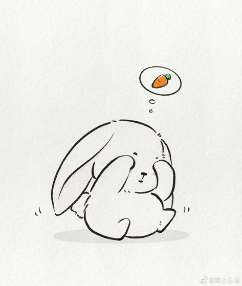 Cute Easy Doodles, Bunny Drawing, Cute Sketches, Easy Doodle Art, Easy Doodles Drawings, Cute Doodles Drawings, Cute Doodle Art, Cute Cartoon Drawings, A Bunny