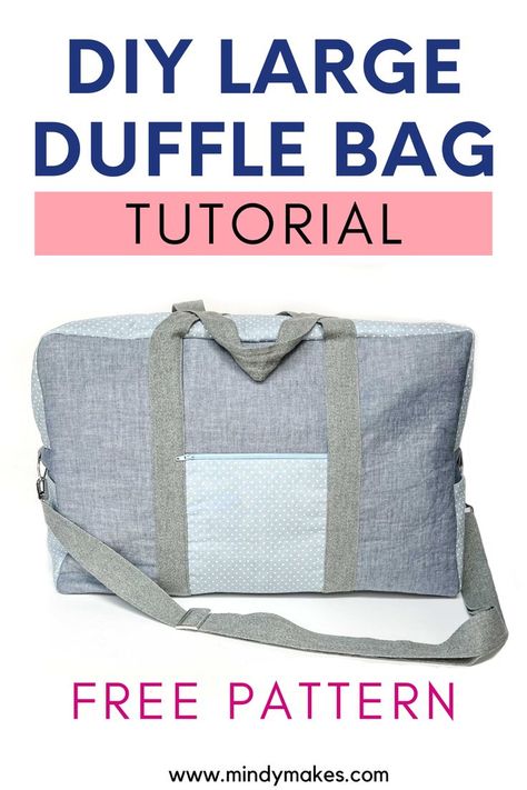 Diy Travel Backpack Sewing Patterns, Carry On Bag Sewing Pattern, Large Duffle Bag Pattern Free, Quilted Travel Bag Free Pattern, Holdall Bag Pattern Free, Diy Duffel Bag Free Pattern, Free Duffle Bag Pattern, Travel Bag Patterns To Sew Free, Free Duffle Bag Sewing Patterns