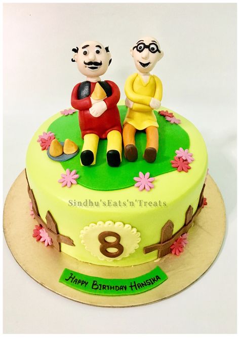 Motu patlu theme cake Motu Patlu Cake Design, Motu Patlu Images, Motu Patlu Cake, Cartoon Cake Design, Birthday Cake Images, Birthday Cake Design, Birthday Theme Decoration, Happy Birthday Foil Balloons, Superhero Birthday Cake