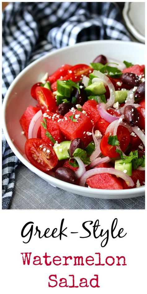 Baked Parmesan Tomatoes, Salad Taco, Olives Kalamata, Salad Macaroni, Watermelon Salad Recipes, Salad Quinoa, Salad Kale, Fresh Tomato Recipes, Feta Cheese Salad