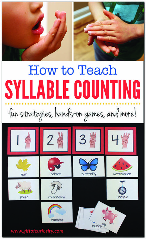 Teach Syllables Kindergarten, How To Teach Syllables In Preschool, Blending Syllables Kindergarten, Counting Syllables Kindergarten, Prek Syllable Activities, Syllables For Kindergarten, Preschool Syllables Activities, Syllables Activities Kindergarten, Syllable Activities Kindergarten