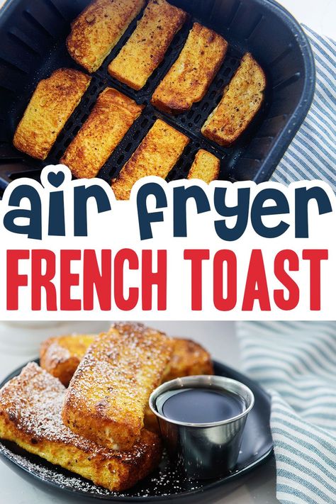 Frozen French Toast Sticks, Frozen French Toast, Air Fryer Christmas, Air Fryer French Toast Sticks, Airfryer Food, Air Fryer French Toast, Homemade French Toast, Delicious French Toast, The Best Air Fryer