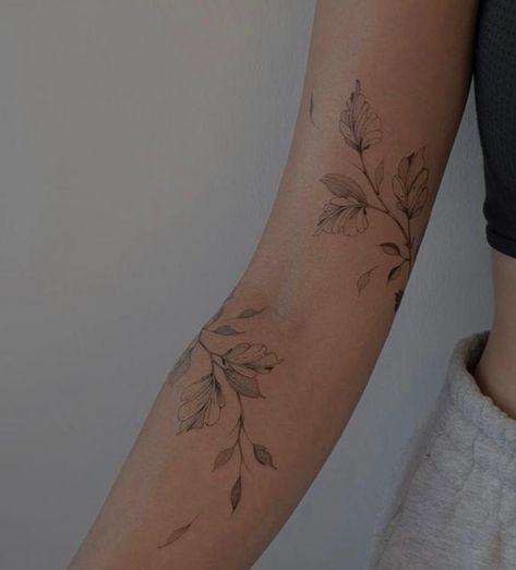 Arm Wrap Tattoo, Ivy Tattoo, Tattoos 2024, Around Arm Tattoo, Wrap Tattoo, Bracelet Tattoo, Nature Tattoo, Vine Tattoos, Plant Tattoo